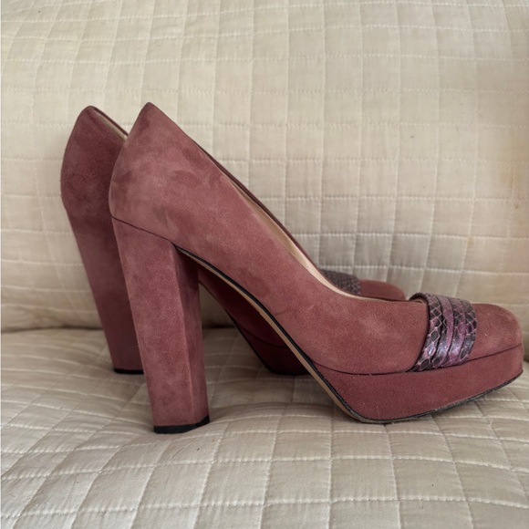 Furla Shoes - Furla Pink Suede Heels